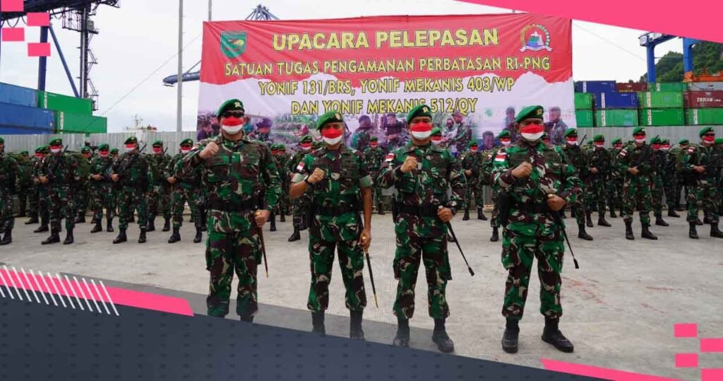 Pangdam Xvii Cenderawasih Pimpin Upacara Pelepasan Satgas Pamtas Ri Png