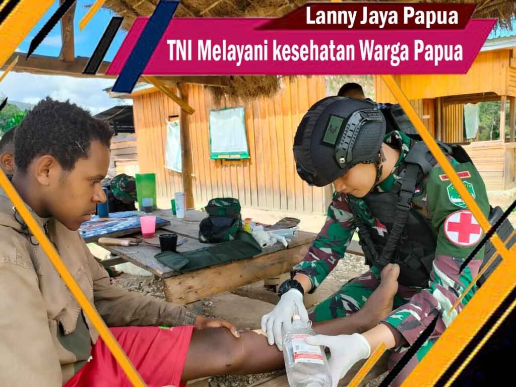 NASIONAL NASIONAL Satgas Yonif Mekanis 203 AK Keliling Kampung Beri