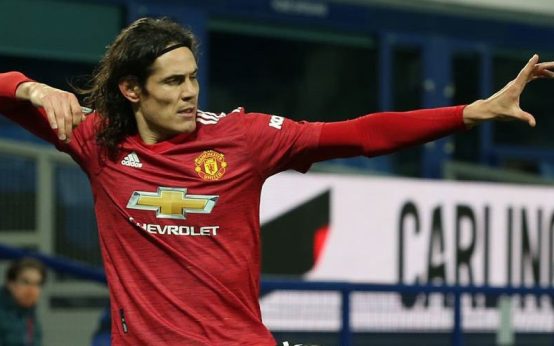 Selebrasi Edinson Cavani © MUFC Official