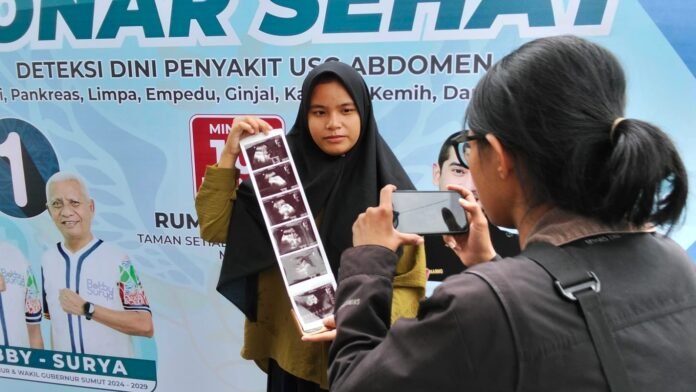 Aksi sosial yang diinisiasi oleh Organisasi 234 SC Sumut itu mengambil tema BONAR Sehat yang fokus pada deteksi dini penyakit melalui pemeriksaan organ perut USG Abdomen.