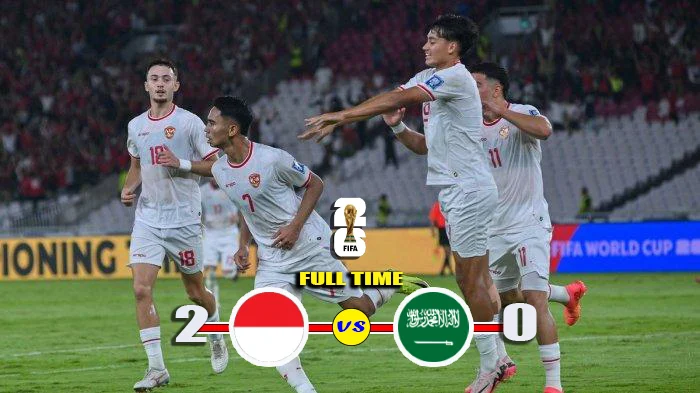Indonesia mencetak sejarah baru dengan mengalahkan Arab Saudi 2-1.