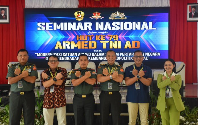 Pusat Kesenjataan Artileri Medan menggelar acara Seminar Nasional dalam rangka HUT Ke-79 Armed TNI AD Tahun 2024. (Sumber foto Penpusdikarmed)