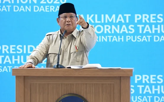PRABOWO BERI TAKLIMAT KEPADA 1.000 PERWIRA TNI-POLRI DI SESKOAD BANDUNG