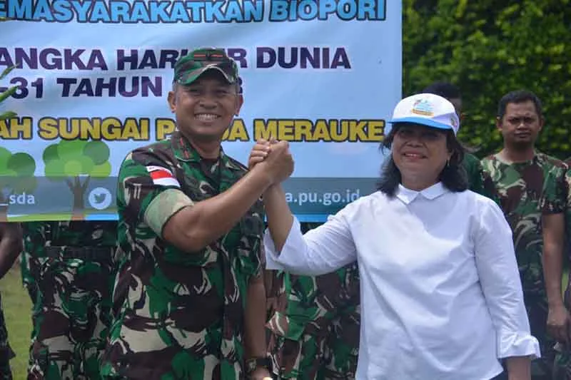 Korem 174/ ATW Dan BWS Papua Berkolaborasi  Atasi Permasalahan Banjir