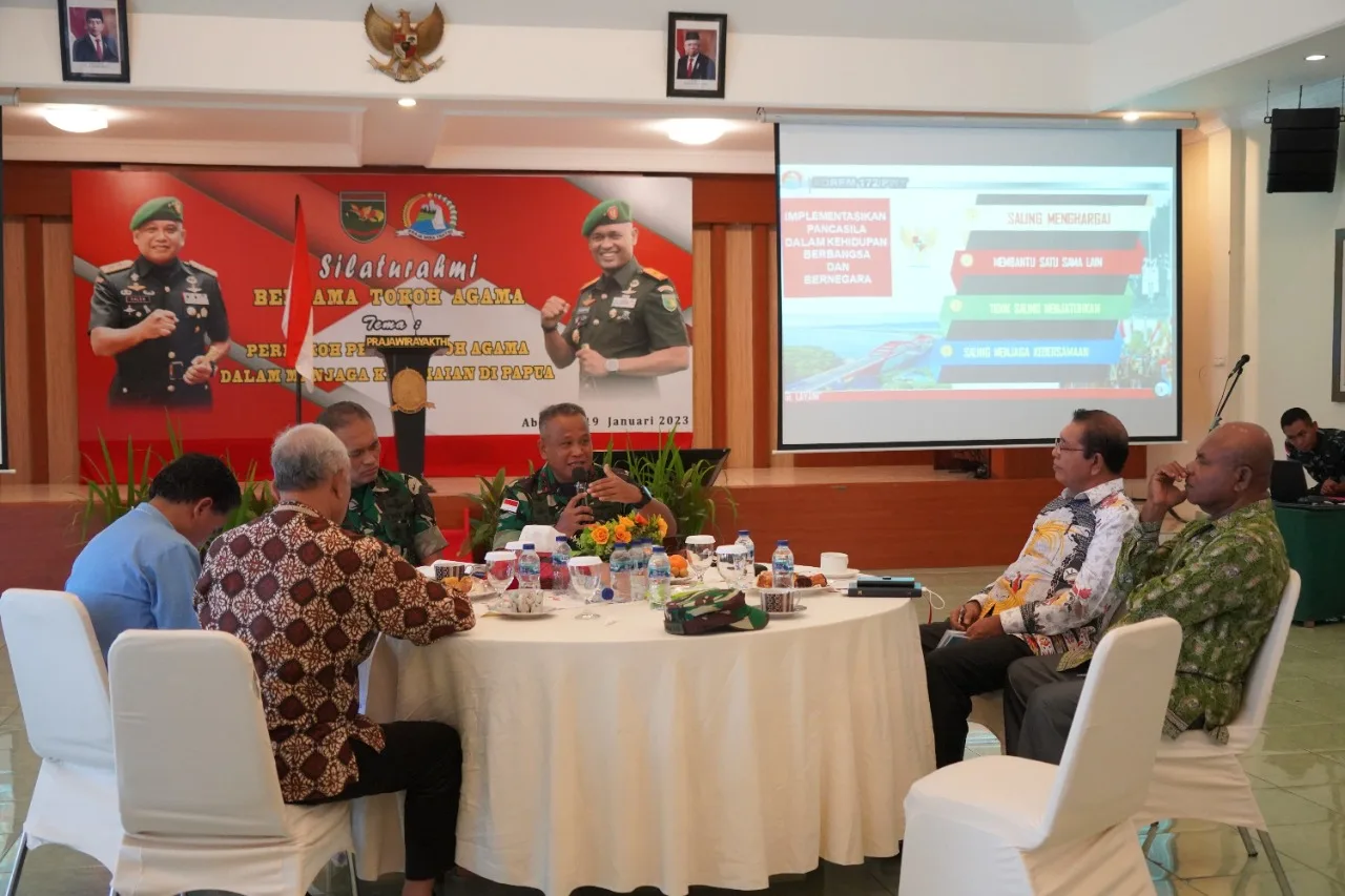 Silaturahmi Dengan Para Tokoh Agama, Ini Pesan Menyejukkan Pangdam XVII/Cenderawasih