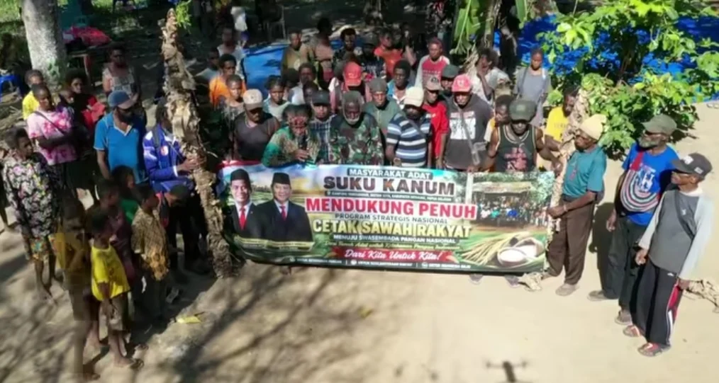 ”DARI TANAH ADAT UNTUK KESEJAHTERAAN ANAK-ANAK ADAT” MASYARAKAT ADAT SUKU KANUM DEKLARASIKAN DUKUNGAN PSN CETAK SAWAH