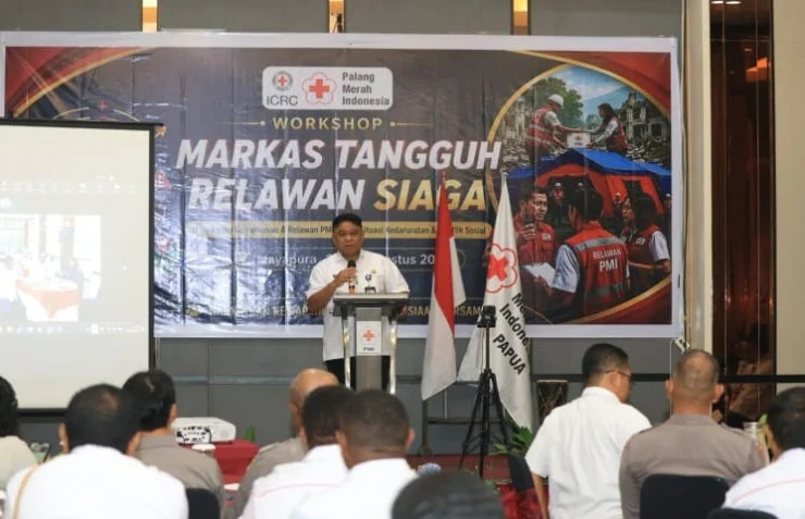 ANTISIPASI BENCANA DAN KONFLIK SOSIAL, PEMPROV PAPUA DAN PMI GEMBLENG KAPASITAS RELAWAN KEMANUSIAAN