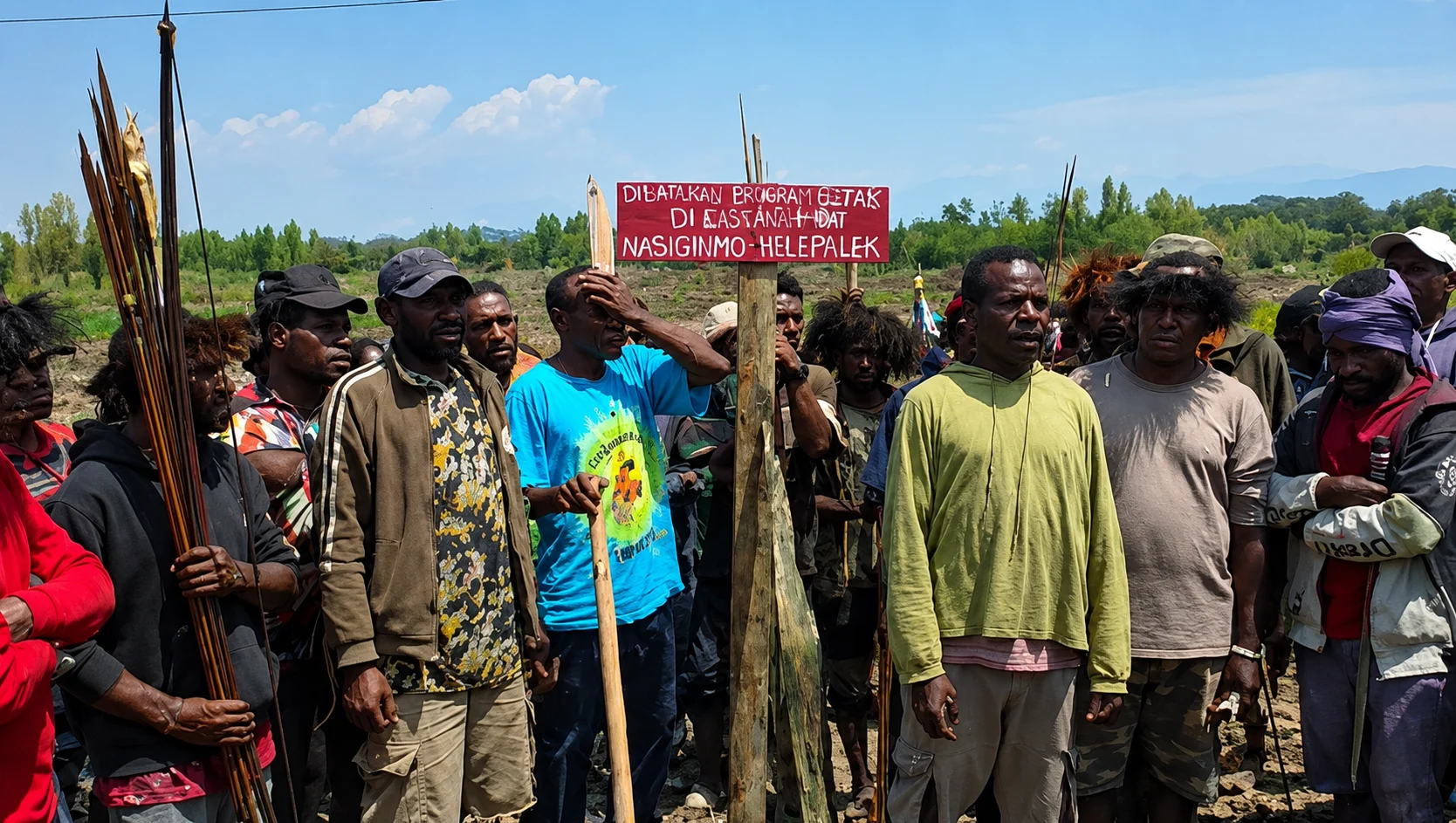 PEMILIK ADAT SUKU KOSI ALUA HENTIKAN CETAK SAWAH DI JAYAWIJAYA, AKTIVITAS DILARANG MULAI 25 AGUSTUS
