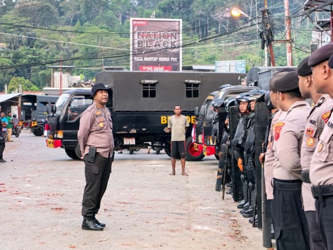 1500 PERSONEL SIAGA, KAPOLRES JAYAPURA HIMBAU WARGA TAK TERPANCING ISU DEMO KNPB