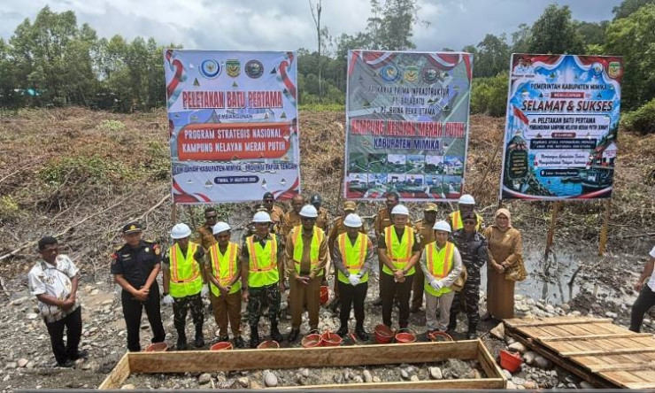 DORONG KONEKTIVITAS PESISIR, KKP RESMI BANGUN DELAPAN KAMPUNG NELAYAN MERAH PUTIH DI MIMIKA