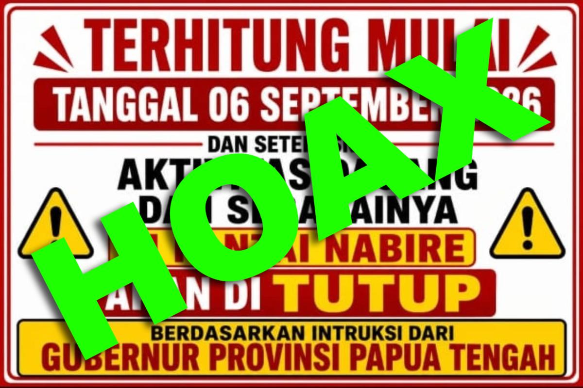 RESPONS HOAKS LARANGAN BERDAGANG DI PANTAI NABIRE, PEMPROV PAPUA TENGAH MINTA WARGA WASPADAI PROVOKASI MEDIA SOSIAL
