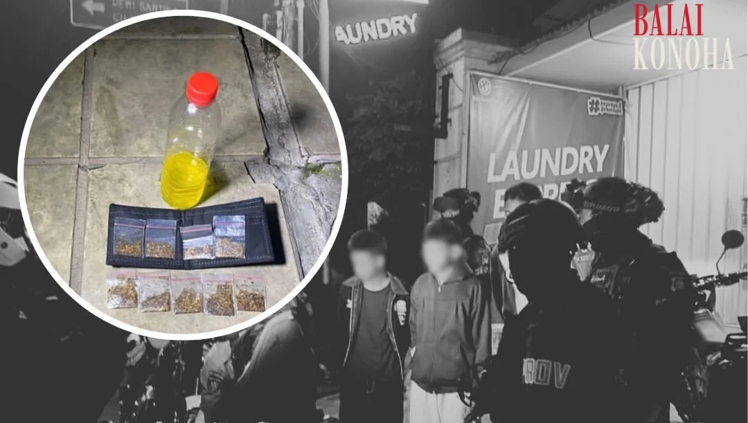 PATROLI GABUNGAN BRIMOB DAN TIM PERINTIS PRESISI BEKUK 9 PEMUDA PESTA TEMBAKAU SINTETIS DI CIBUBUR JAKTIM