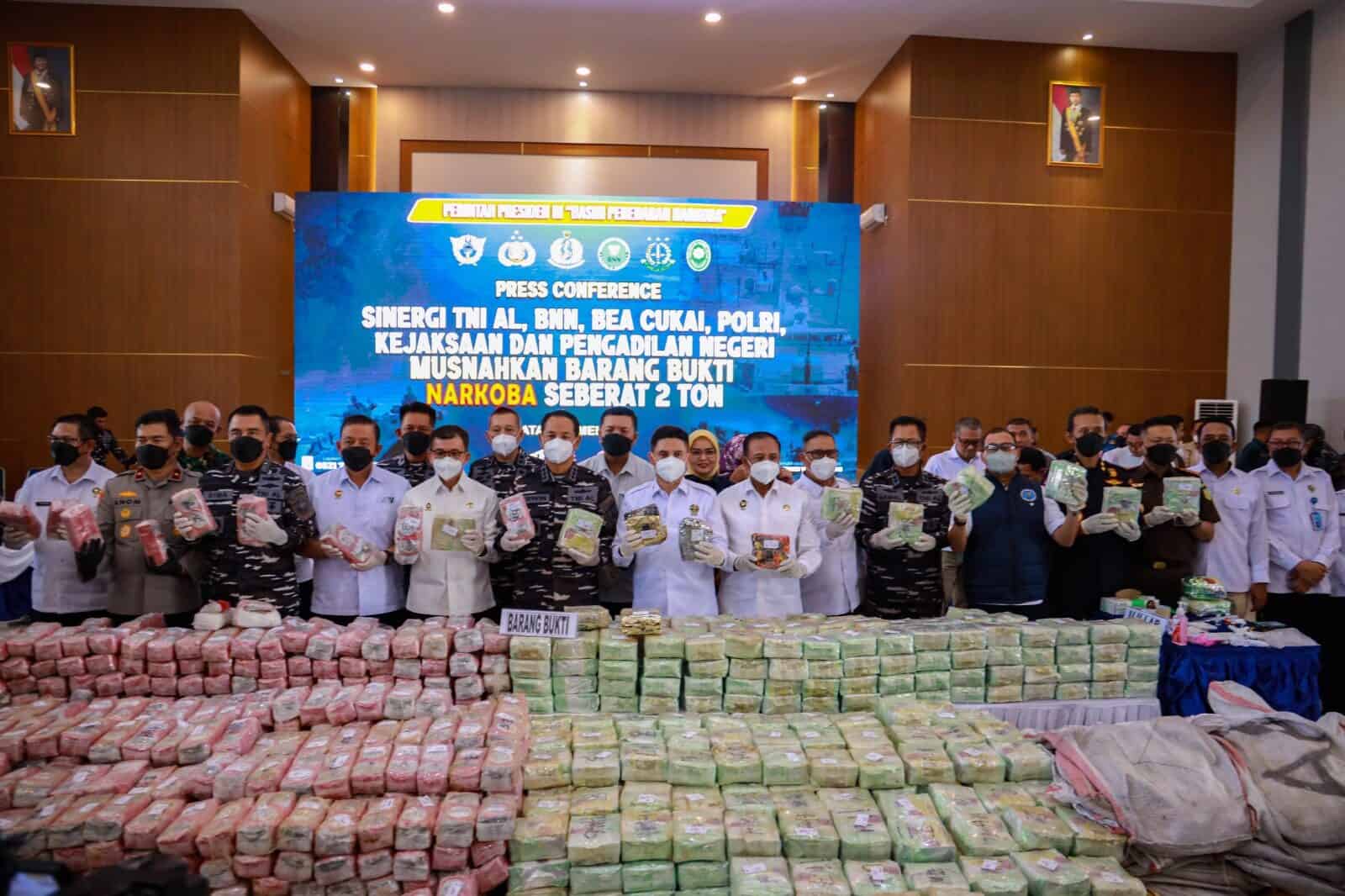 BNN MUSNAHKAN 34,7 KG DAN 2.156 LITER NARKOBA, TEGASKAN KOMITMEN JALANKAN ASTA CITA PRABOWO