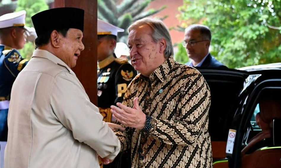 SEKJEN PBB APRESIASI INDONESIA, BERTEMU PRESIDEN PRABOWO DI HAMBALANG